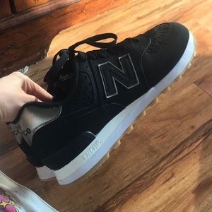 new balance 574 black shoes sz 9 womens